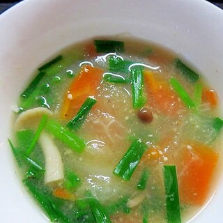 簡単残り野菜で味噌汁